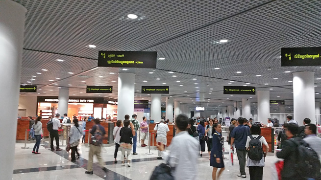 カンボジア国際空港荷物受取所